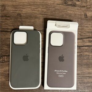 Apple Black Silicone iPhone Case with Camera Cutout